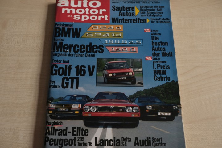 Deckblatt Auto Motor und Sport (22/1985)